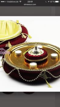 Preview: Henna Korb und Tablett im Set