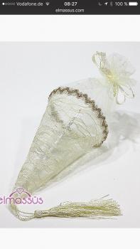 Gastgeschenk Hochzeit Kegel aus Spitze (10 St.)