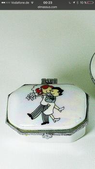 Preview: Gastgeschenk Hochzeit, Dose in Porzellan, Brautpaar / (8 St./Set)