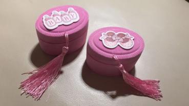 Gastgeschenk Samtdose Baby (10 St.)