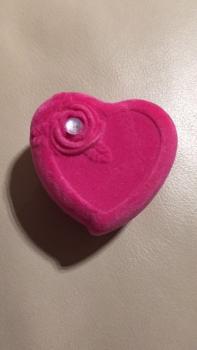 Gastgeschenk Herzdose aus Samt (10 St.)