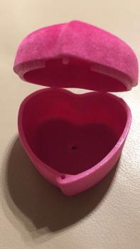 Gastgeschenk Herzdose aus Samt (10 St.)