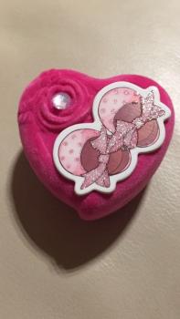 Gastgeschenk Herzdose aus Samt (10 St.)