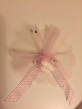 Gastgeschenk mit gliternder Krone/ Baby/ pink, rosa (10 St.)