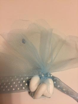 Gastgeschenk glitzernde Krone/ Baby/ blau (10 St.)