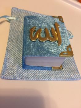 Koran mit Baumwollsäckchen, blau (10 St)