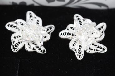 Preview: Silberset mit Anhänger und Ohrringe / Blume/ 925´er Sterling Silber