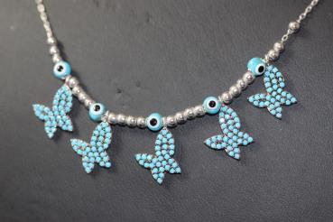 Kette mit Schmetterling-Anhängern / in 925´er Sterling Silber