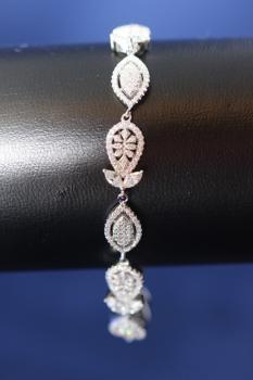 Armband mit Zirkoniasteine in Tropfenform Sterling Silber 925