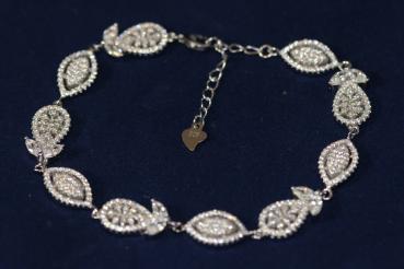 Armband mit Zirkoniasteine in Tropfenform Sterling Silber 925