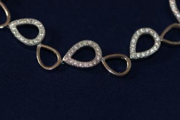 Armband mit Zirkoniasteine in Tropfenform Sterling Silber 925
