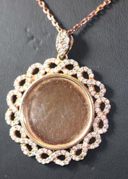 Silberkette 925 mit Anhänger und Zirkonia