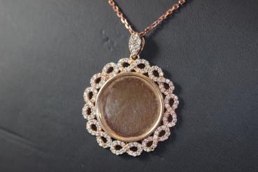 Silberkette 925 mit Anhänger und Zirkonia