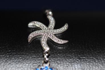 Preview: Armband mit Zirkoniasteinen/ Evil Eye/ Nazar, 925´er Sterling Silber