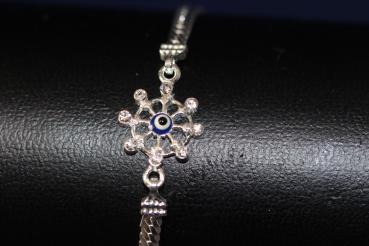 Silberarmband Glücksbringerarmband, Evil Eye/ Nazar, 925´er Silber