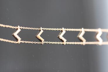 Armband mit Zirkonia, in moderner Rosé-Farbe, 925´er Sterling Silber