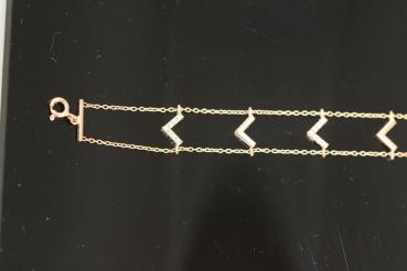 Preview: Armband mit Zirkonia, in moderner Rosé-Farbe, 925´er Sterling Silber