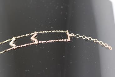 Preview: Armband mit Zirkonia, in moderner Rosé-Farbe, 925´er Sterling Silber