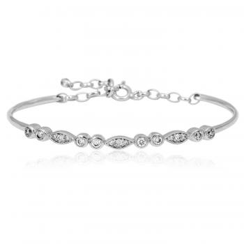 Silberarmreif 925 Silber Zirkonia-Steinen