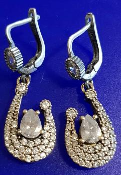 Silberschmuck Set 925 (Bestehend aus Anhänger, Ohrringe, Ring)