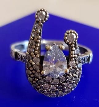 Silberschmuck Set 925 (Bestehend aus Anhänger, Ohrringe, Ring)