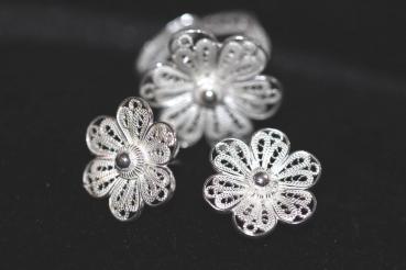 Silber schmuckset 925, Halskette mit Anhänger, Ohrringe und Ring