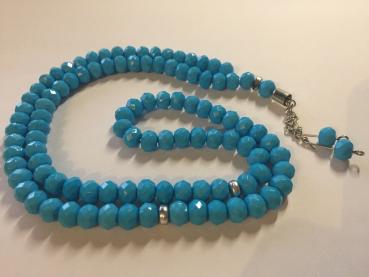 Tesbih 99 er Islam Gebetskette mevlüt baby Blau 10 St.