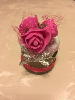 Preview: Gastgeschenk Glas mit Deckel/ rosa (10 St.)