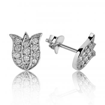 Silberohrring Ohrstecker Tulpe Glück 925er Silber