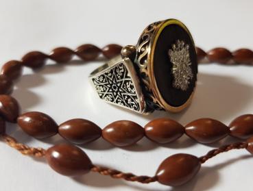 Herrenring mit Tesbih 925´er echt Silber Osmanli