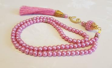 Gebetskette mit Baumwollsäckchen rosa (10 St.)
