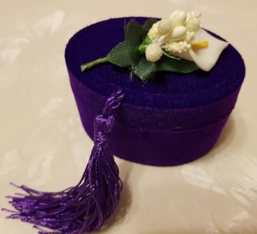 Gastgeschenk Samtdose/ Hochzeit und andere Anlässe/ lila (10 St.)