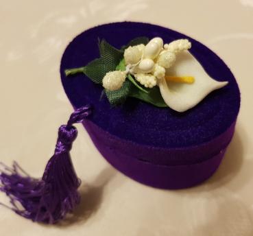 Preview: Gastgeschenk Samtdose/ Hochzeit und andere Anlässe/ lila (10 St.)