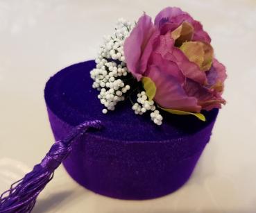 Gastgeschenk Samtdose beschmückt /Hochzeit und andere Anlässe (10 St.)