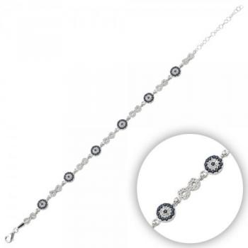 Armband mit Zirkoniasteine Evil Eye Sterling Silber 925