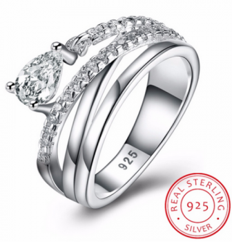 Silber Ring 925 mit Zirkonia