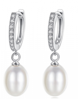 Ohrring Süßwasserperle, 925 Silber