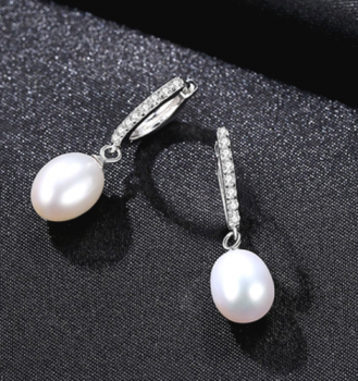 Preview: Ohrring Süßwasserperle, 925 Silber
