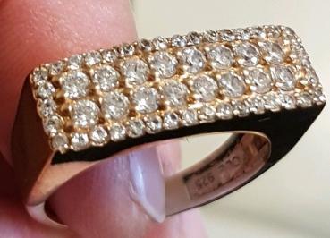 Preview: Silberschmuck Set 925 bestehend aus Ohrringe, Ring