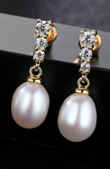 Ohrring Süßwasserperle, 925 Silber