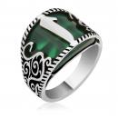 Herrenring grün 925´er echt Silber